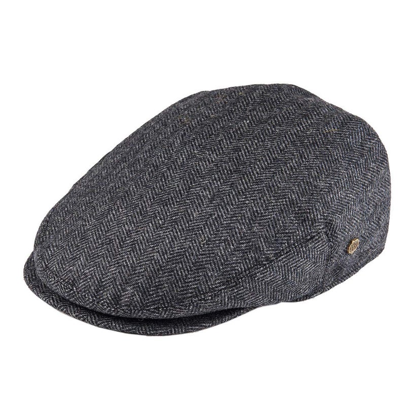 VOBOOM Men's Herringbone Flat Ivy Newsboy Hat Wool Blend Gatsby Cabbie Cap (Dark Grey, 7 3/8) - Image 1